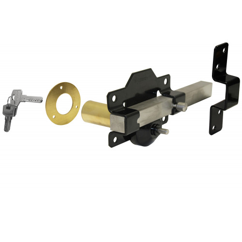 Perry Security Garden Shed Gate Lock Long Throw Lockable on Both Sides 50mm 