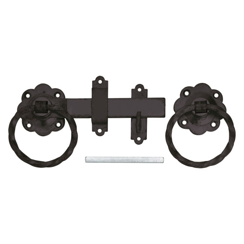 285mm Black Rose Ring Gate Latch - By Hammer & Tongs | Black rose ring,  Rose ring, Gate latch