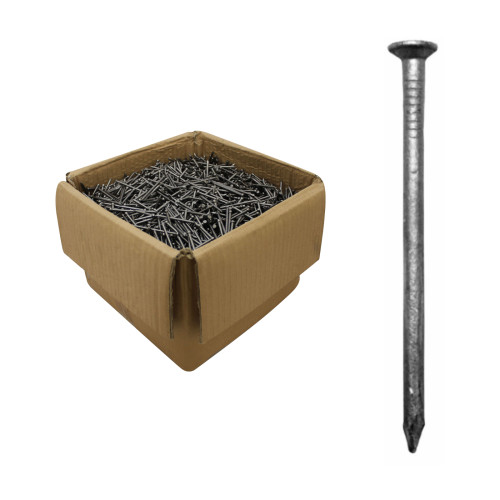 Plastic Headed Nails - 50mm Anthracite Grey - Box of 100
