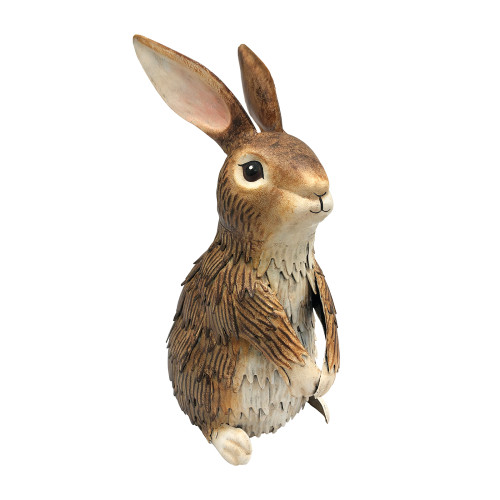 No.PQ1244 Metal Inquisitive Brown Rabbit
