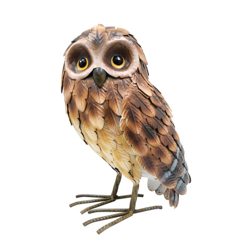 No.PQ1842 Large Standing Metal Brown Owl
