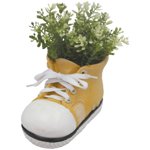 No.PR3273 Boot Planter (Frost Proof Polyresin) - Yellow