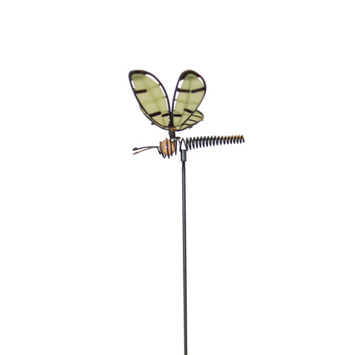 No.PS4001 Glass Wing Glow in the Dark Dragonfly Stake