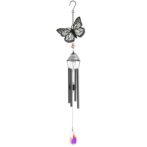 No.PT1010 Silhouette Butterfly Wind Chime - Black