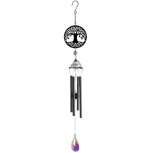 No.PT1015 Silhouette Tree of Life Wind Chime - Black