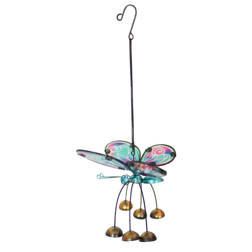 No.PT4014 Glass Wing Fancy Butterfly Bobbin' Bells - Blue