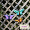No.PA1700 Purple, Orange & Cyan Set of 3 Small Metal Butterfly Wall Art