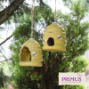 No.PB9111YL Yellow Ceramic Honey Pot Bird Feeder