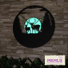 No.PD1009 Stags in Forest Silhouette Wall Clock