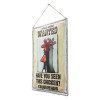 No.PH1020 Wallace & Gromit - Feathers Wanted Metal Wall Sign
