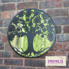 No.PM5071BK Black Metal Round Apple Tree Silhouette Wall Mirror