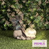 No.PR1002 Resin Sitting Fairy with Solar Bubble Light