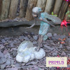 No.PR1003 Resin Standing Fairy with Solar Bubble Light