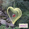 No.PT2402 Love Heart Stainless Steel Hanging Wind Spinner