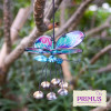 No.PT4014 Glass Wing Fancy Butterfly Bobbin' Bells - Blue