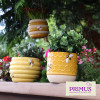 No.PW9113YL Yellow Ceramic Honey Pot Planter